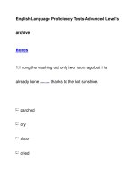 English Language Proficiency Tests-Advanced Level''''sarchiveBones ppt