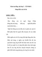 Giáo án tiếng việt lớp 2 - TÂP ĐỌC: Sáng kiến của bé hà pptx