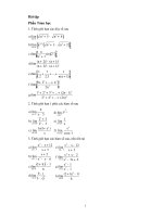 Bài tập Phần Tóan học 1. Tính giới hạn các dãy số docx