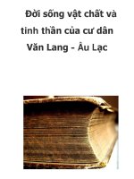 Đời sống vật chất và tinh thần của cư dân Văn Lang - Âu Lạc _2 ppt