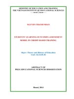 students’ learning outcomes assessment model in credit-based training