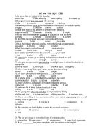 ĐỀ ÔN THI HỌC KÌ II potx