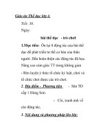 Giáo án Thể dục lớp 4 - Tiết: 30 bài thể dục - trò chơI ppsx