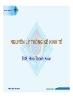 nguyên lý thống kê kinh tế tương quan và hồi quy