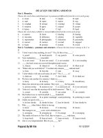 ĐỀ LUYỆN THI TIẾNG ANH SỐ 10 ppsx