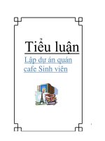 Tiểu luận Lập dự án quán cafe sinh viên