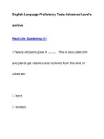 English Language Proficiency Tests-Advanced Level''''sarchiveReal Life: Gardening (1) ppt