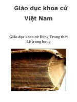 Giáo dục khoa cử Việt Nam Giáo dục khoa cử Đàng Trong thời Lê trung hưng _4 pps