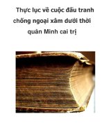 Thực lục về cuộc đấu tranh chống ngoại xâm dưới thời quân Minh cai trị_2 potx