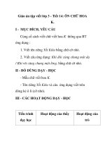 Giáo án tập viết lớp 3 - Tiết 14: ÔN CHỮ HOA K. pdf