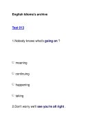 English Idioms''''s archiveTest 013 doc