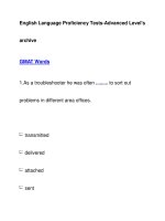 English Language Proficiency Tests-Advanced Level''''sarchiveGMAT Words potx