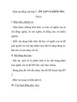 Giáo án tiếng việt lớp 5 - ÔN TẬP VÀ KIỂM TRA Tiết 6 ppt