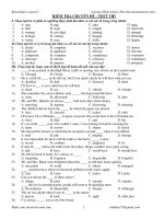 KIỂM TRA CHUYÊN ĐỀ - TEST VIII docx