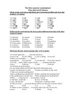 The first-semester examination pptx