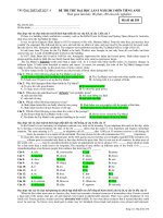 ĐỀ THI THỬ ĐẠI HỌC LẦN I NĂM 2011 MÔN TIẾNG ANH - Mã đề thi 558 doc