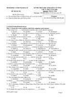 KÌ THI CHỌN HỌC SINH GIỎI CẤP TỈNH LỚP 12 THPT Môn thi: TIẾNG ANH pot