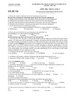 KÌ THI KIỂM TRA CHẤT LƯỢNG 8 TUẦN HỌC KỲ II NĂM HỌC : 2010 - 2011 MÔN THI: TIẾNG ANH 12 MÃ ĐỀ 216 pps