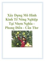 Xây Dựng Mô Hình Kinh Tế Nông Nghiệp Tại Nhơn Nghĩa - Phong Điền - Cần Thơ ppt