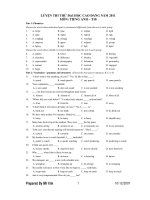 LUYỆN THI THỬ ĐẠI HỌC CAO ĐẲNG NĂM 2011 MÔN: TIẾNG ANH – T10 ppt