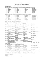 ĐỀ LUYỆN THI TIẾNG ANH SỐ 4 pptx