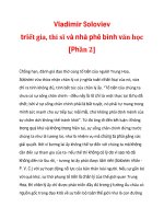 Vladimir Soloviev triết gia, thi sĩ và nhà phê bình văn học [Phần 2]_3 potx