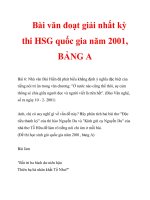 Bài văn đoạt giải nhất kỳ thi HSG quốc gia năm 2001, BẢNG A_1 pptx