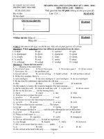 ĐỀ KIỂM TRA CHẤT LƯỢNG HỌC KỲ 1 (2010 - 2011) MÔN: TIẾNG ANH KHỐI 12 ( Mã đề 02) ppt