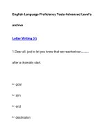 English Language Proficiency Tests-Advanced Level''''sarchiveLetter Writing (4) ppsx