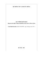 MẪU QUY TRÌNH KIỂM ĐỊNH TRẠM GỐC ĐIỆN THOẠI DI ĐỘNG MẶT ĐẤT CÔNG CỘNG pot