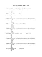 ĐỀ LUYỆN THI MÔN TIẾNG ANH 04 pdf