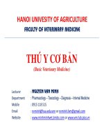 Thú y cơ bản : Các bệnh truyền nhiễm part 1 ppsx