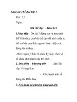 Giáo án Thể dục lớp 4 - Tiết: 25. bài thể dục - trò chơI pptx