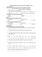 ĐỀ THI KIỂM TRA CHẤT LƯỢNG ANH VĂN KHỐI 12 - ĐỀ 5 potx