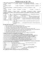 Đề kiểm tra anh văn 1 tiết – Số 6 doc