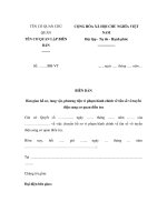 MẪU BIÊN BẢN Bàn giao hồ sơ, tang vật, phương tiện vi phạm hành chính về tần số vô tuyến điện sang cơ quan điều tra ppt