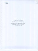 công ty phát triển nhà thủ đức báo cáo tài chính hợp nhất cho năm kết thúc 31 tháng 12 năm 2013 đã được kiểm toán
