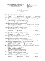 ĐỀ THI MÔN TIENG ANH (ĐỀ 8) potx