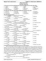 PRACTICE 10 Test for Unit 5+6 doc
