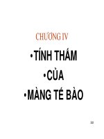 LÝ SINH ĐẠI CƯƠNG : TÍNH THẤM CỦA MÀNG TẾ BÀO potx