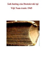 Ảnh hưởng của Dostoievski tại Việt Nam trước 1945 _1 pdf