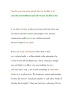 Tài liệu Anh văn: Describe your best friend and tell why you like him or her ppt