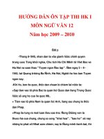 HƯỚNG DẪN ÔN TẬP THI HK I MÔN NGỮ VĂN 12 Năm học 2009 – 2010_1 ppsx