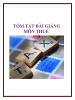 TÓM TẮT BÀI GIẢNG MÔN THUẾ pps
