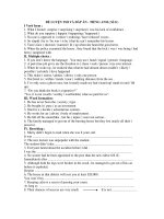 ĐỀ LUYỆN THI VÀ ĐÁP ÁN - TIẾNG ANH ( Số 8 ) docx