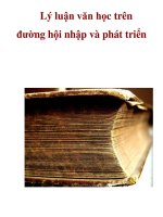 Lý luận văn học trên đường hội nhập và phát triển _1 docx