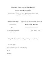 MẪU CÔNG VĂN VỀ VIỆC CÔNG BỐ HỢP QUY DỊCH VỤ BƯU CHÍNH CÔNG ÍCH pptx