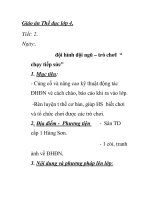 Giáo án Thể dục lớp 4. Tiết: đội hình đội ngũ – trò chơI “ chạy tiếp sức” potx