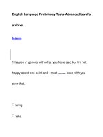 English Language Proficiency Tests-Advanced Level''''sarchiveIssues pptx