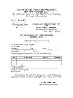 MẪU ĐƠN ĐỀ NGHỊ CẤP GIẤY PHÉP NHẬP KHẨU, MẪU GIẤY PHÉP NHẬP KHẨU doc